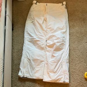 Women's large white snow pants